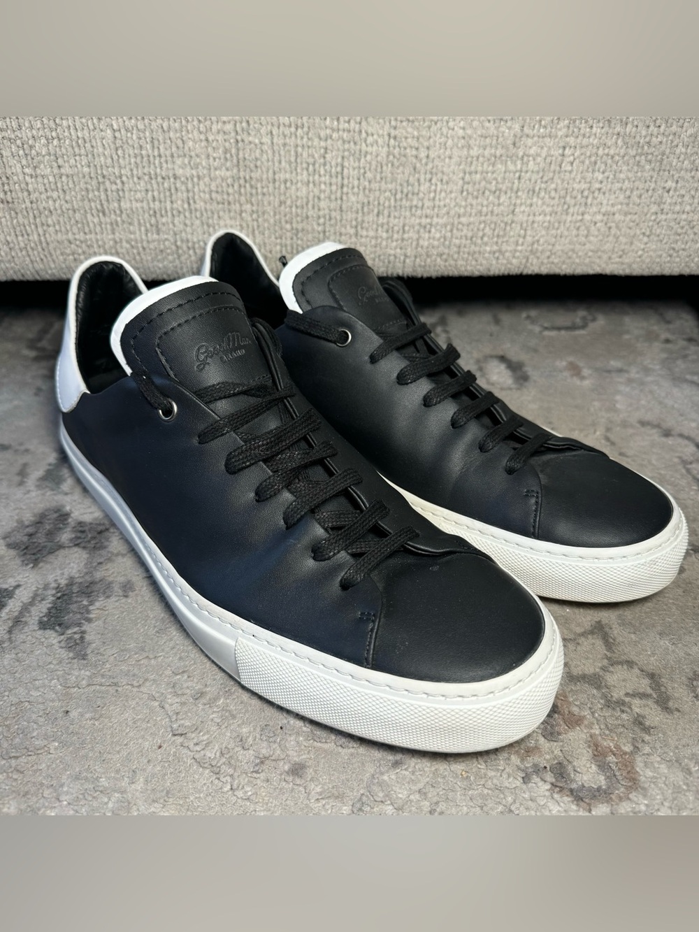 Good Man Brand Black and White Leather Sneakers Legend Z size 10